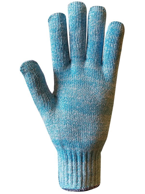Guante tejido jersey galga 7 CUT KEEPER BLUE con hilo de acero