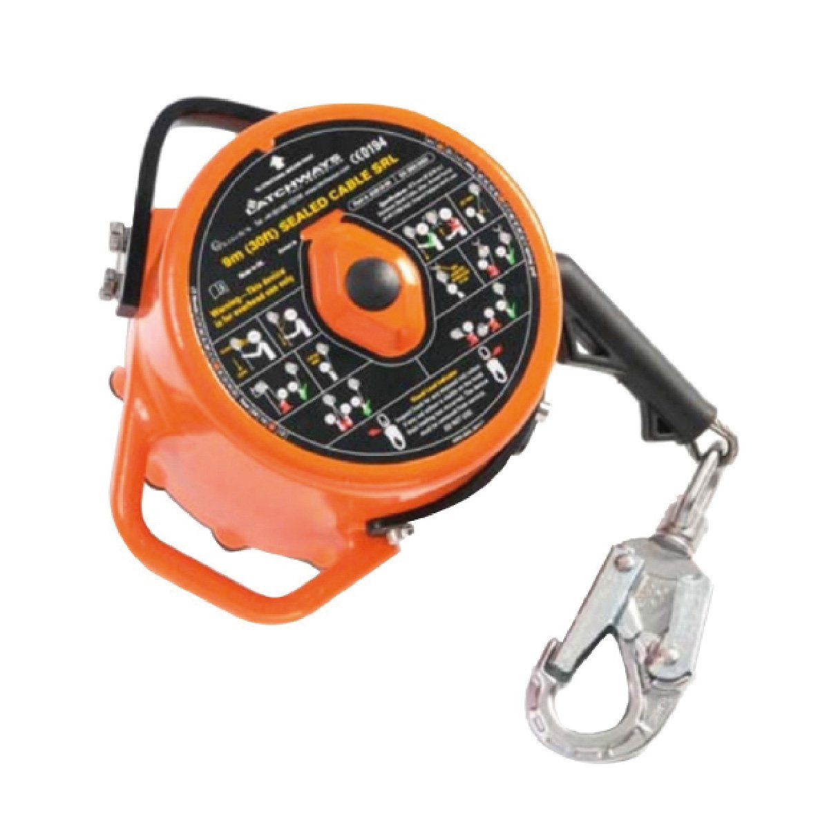 RETRACTIL MSA SELLADA 9 MTS 62810-00US CABLE ACERO INOX GANCHO 21MM