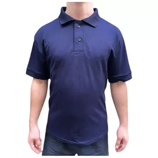 CHOMBA AZUL MARINO PIQUE